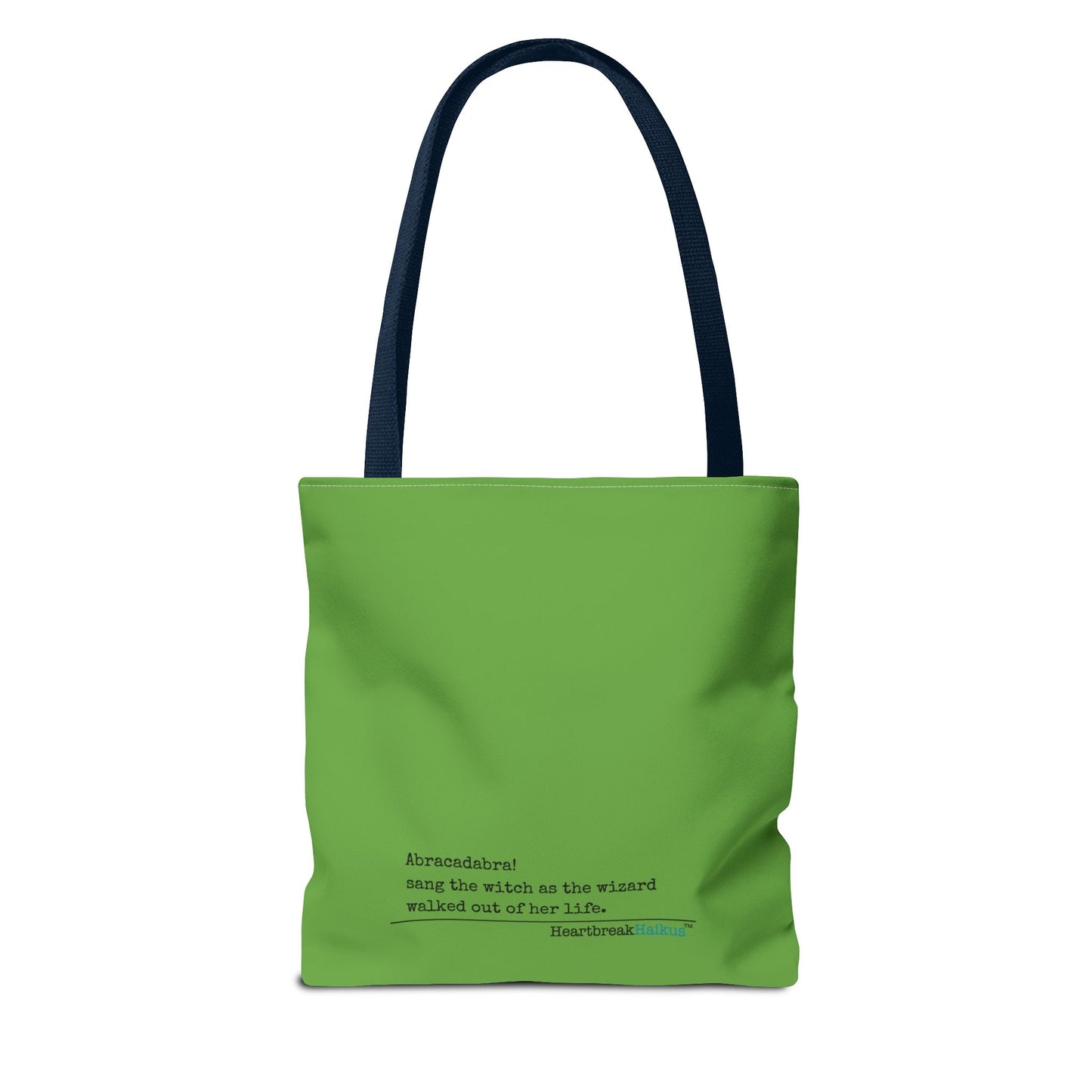 Abracadabra Sang the Witch Haiku - Tote Bag (Dual-sided print in Avocado Green)