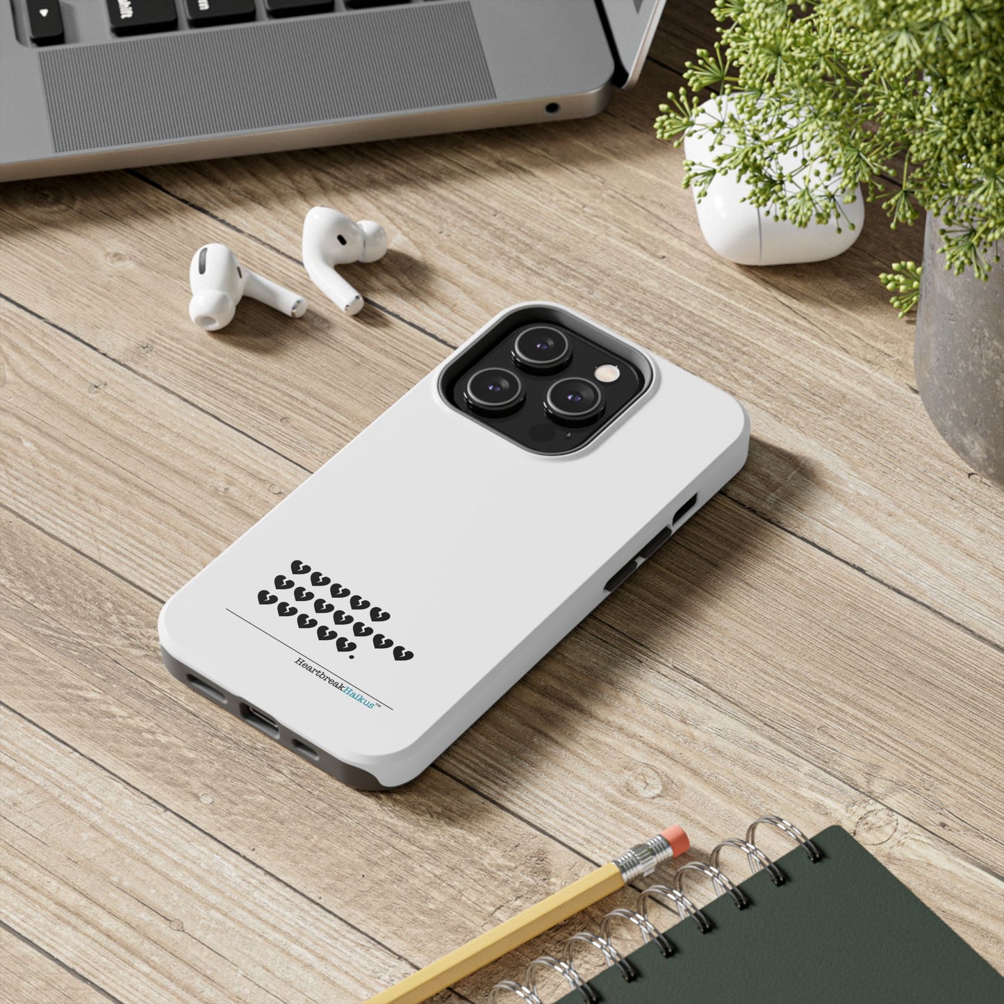 Hieroglyph Heartbreak Haiku Tough Phone Cases (white)