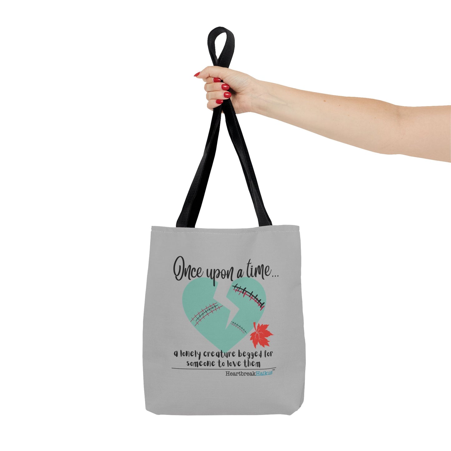 A Lonely Creature Begged Frankenstein Haiku - Tote Bag - Dual-sided print in light grey (Frankenstein 2025 Makeover)