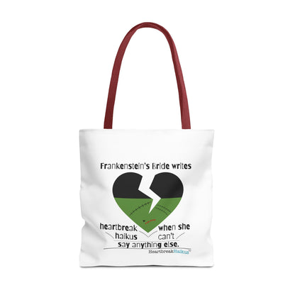 Frankenstein's Bride Writes Heartbreak Haikus - Tote Bag (Dual-sided print in Snow White)