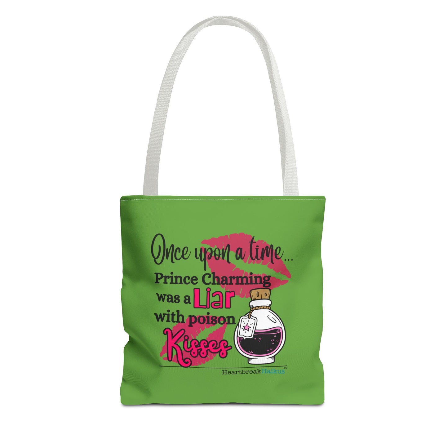 Prince Charming's Poison Kisses Haiku - Tote Bag (Dual-sided print in Wicked Green)