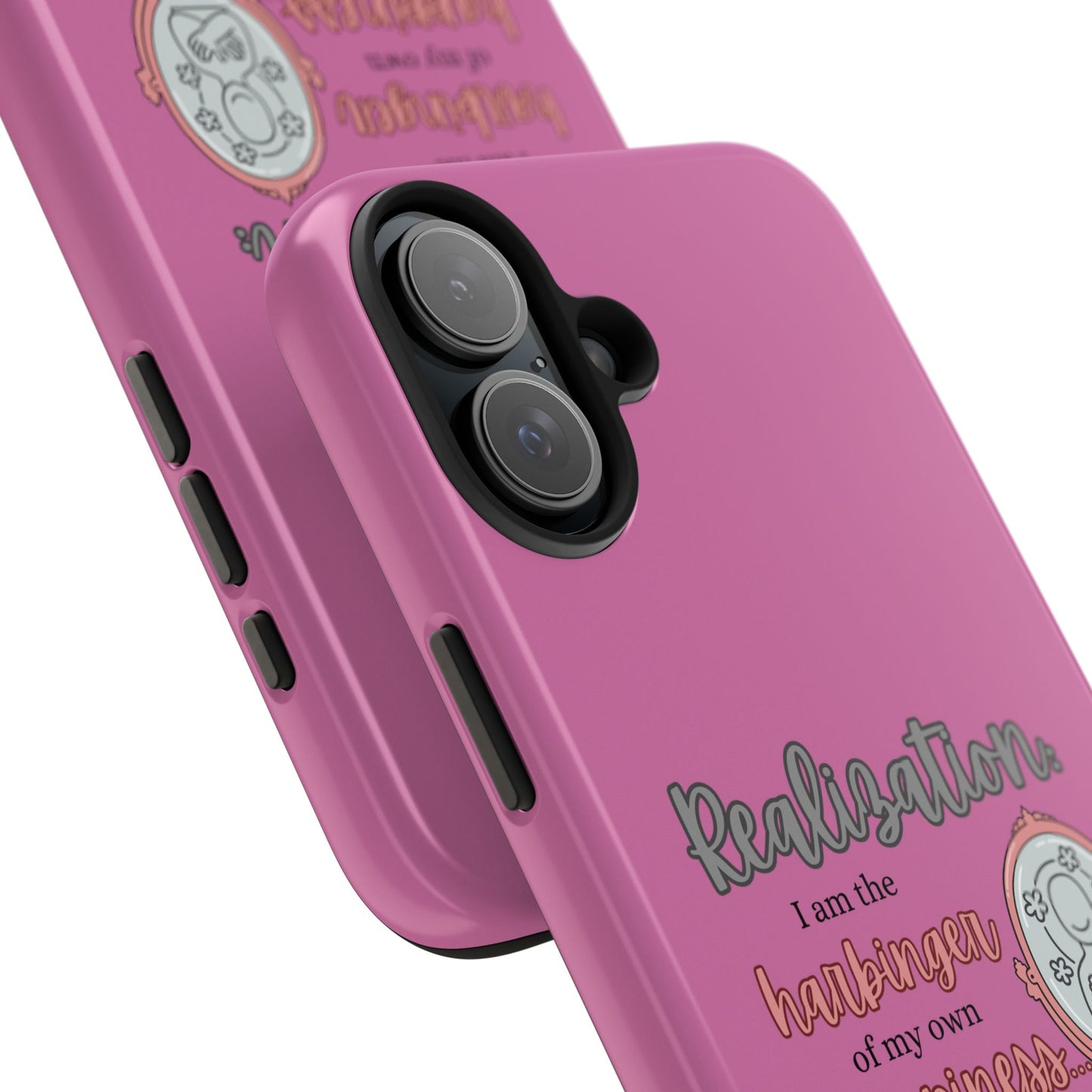 Harbinger of Happiness Tough Phone Cases (pink), iPhone 11-16 or Samsung Galaxy S21-S24