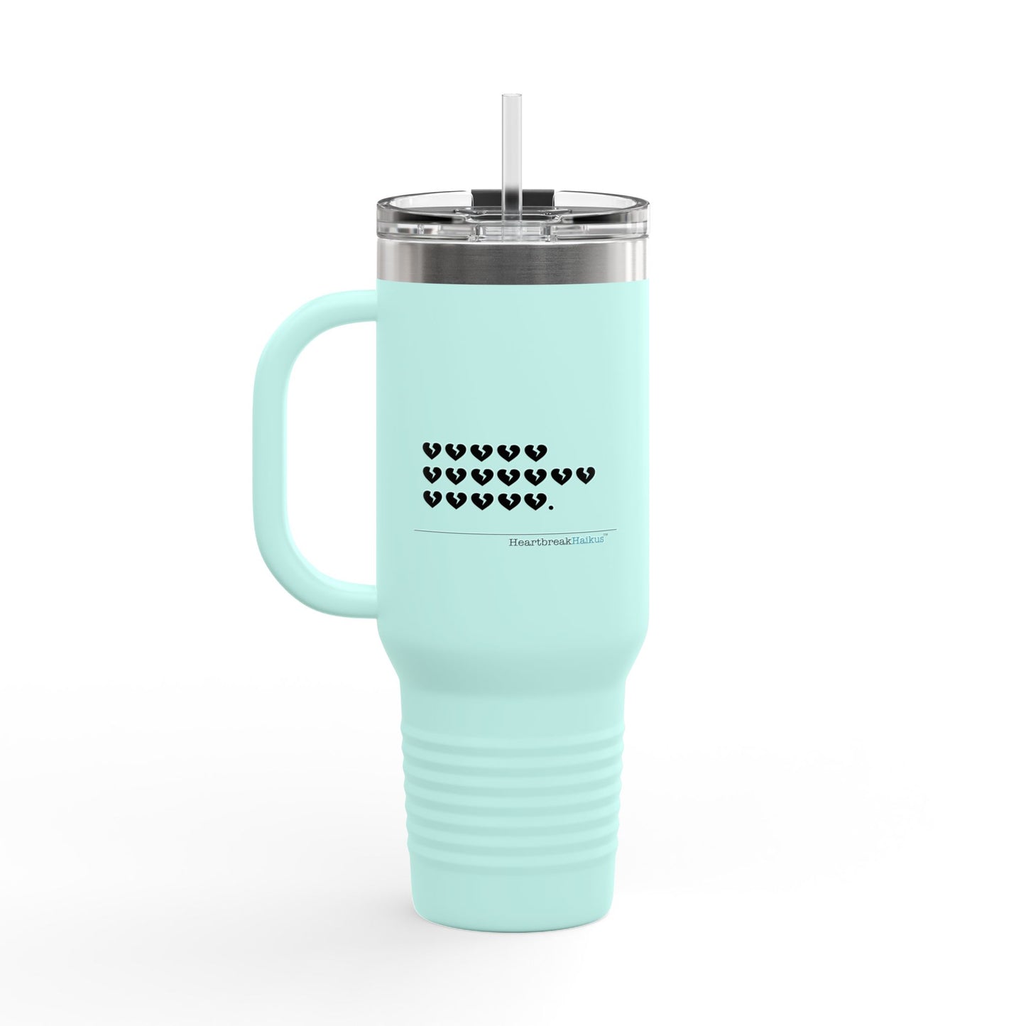 Hieroglyph Heartbreak Haiku - Insulated Travel Mug, 40oz