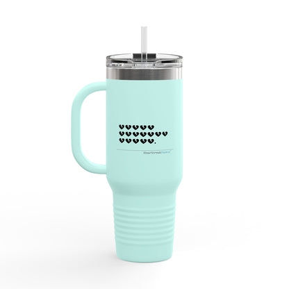 Hieroglyph Heartbreak Haiku - Insulated Travel Mug, 40oz