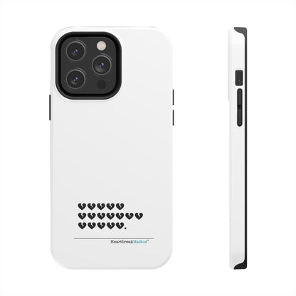 Hieroglyph Heartbreak Haiku Tough Phone Cases (white)