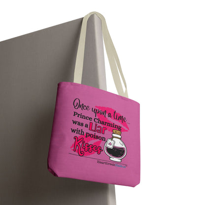 Prince Charming's Poison Kisses Haiku - Tote Bag (Dual-sided print in Candy Pink)
