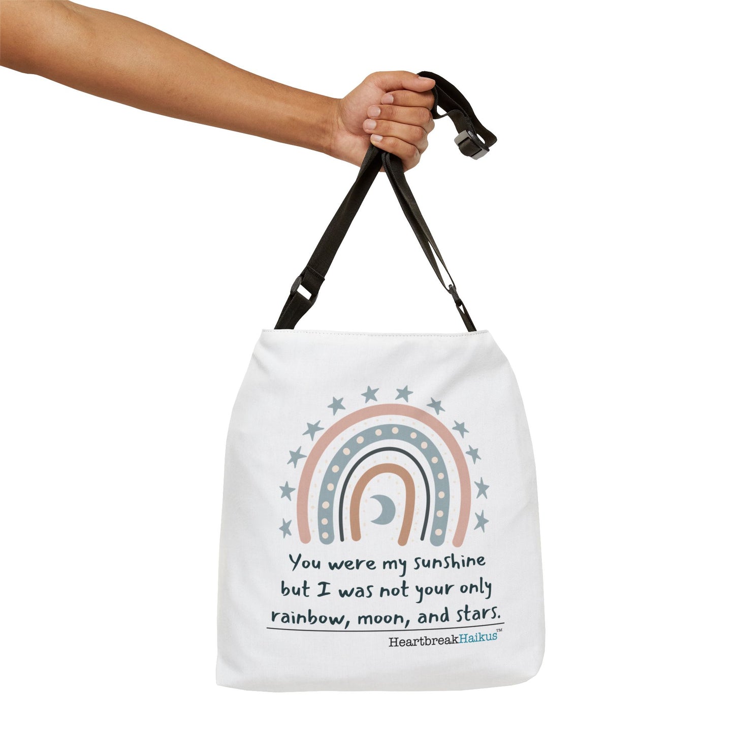 You Were My Sunshine Haiku - Adjustable Tote Bag (Dual-Sided Print, Pastel Design)