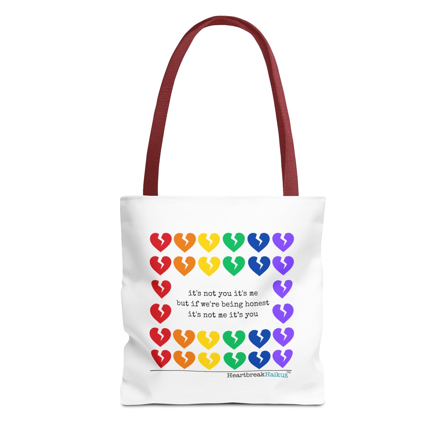It's Not You/Me Haiku - Tote Bag (Rainbow Hearts Collection)