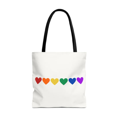 Rainbow Hearts Tote Bag (Single Row) - Only Hearts Collection
