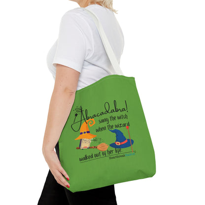 Abracadabra Sang the Witch Haiku - Tote Bag (Dual-sided print in Avocado Green)