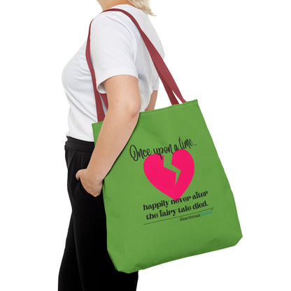 The Fairy Tale Died Haiku - Tote Bag (Dual-sided print in Wicked Green)