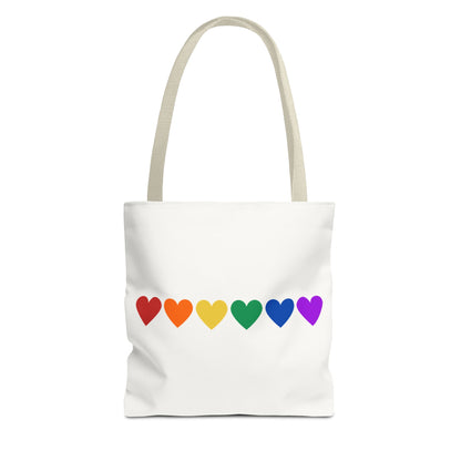 Rainbow Hearts Tote Bag (Single Row) - Only Hearts Collection