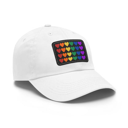 Rainbow Hearts - Adjustable Baseball Cap (4-Rows Design)
