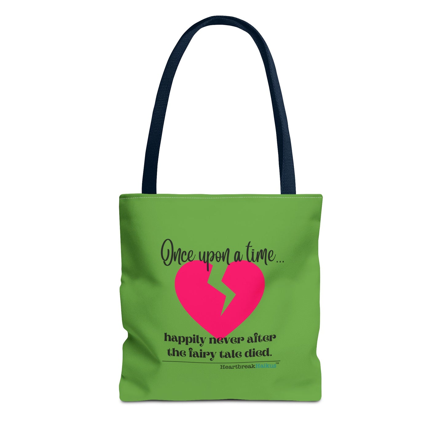 The Fairy Tale Died Haiku - Tote Bag (Dual-sided print in Wicked Green)