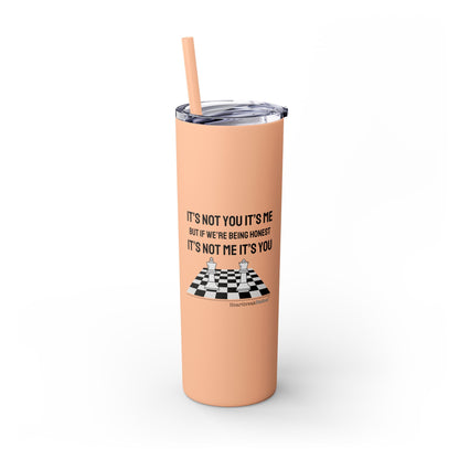 It's Not you/Me Haiku - Skinny Venti Tumbler with Eco-Friendly, Reusable, Matching Straw, 20oz