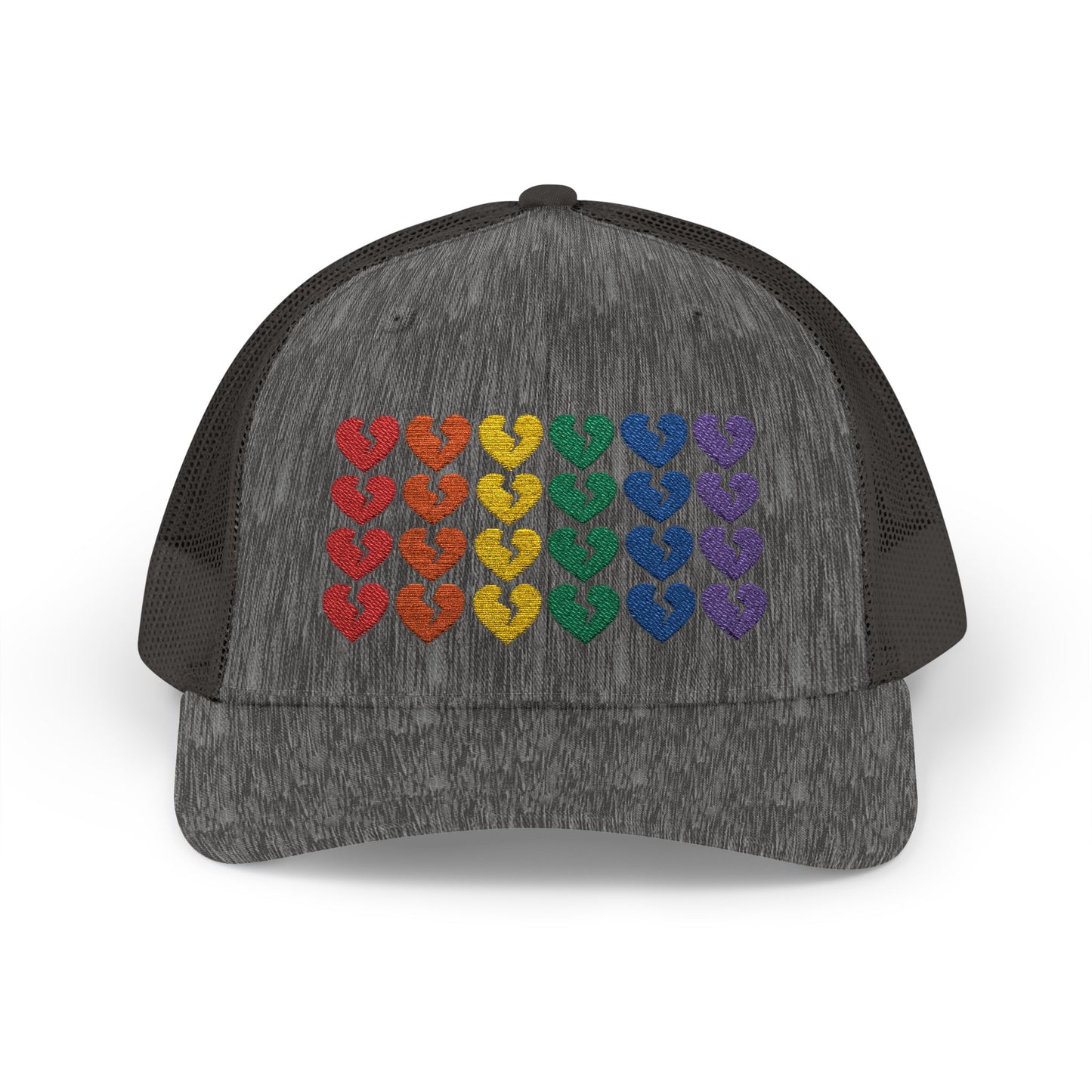 Rainbow Heartbreak Collection - Embroidered Trucker Hat (Only Hearts Collection)