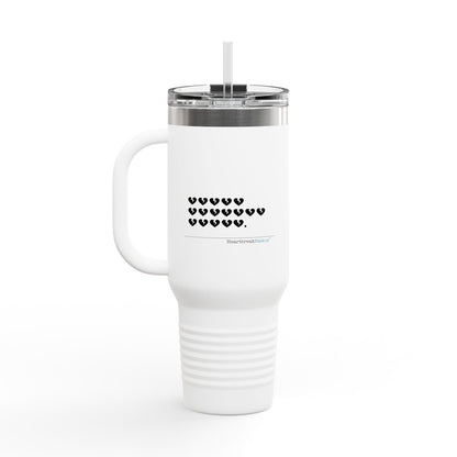 Hieroglyph Heartbreak Haiku - Insulated Travel Mug, 40oz