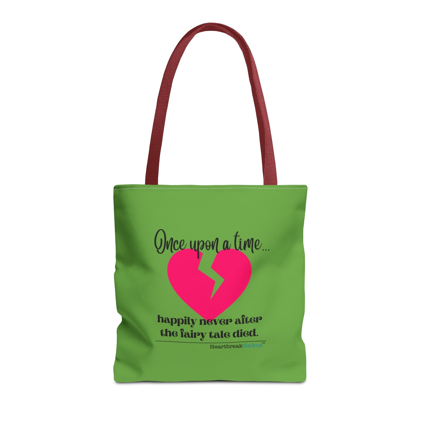 The Fairy Tale Died Haiku - Tote Bag (Dual-sided print in Wicked Green)