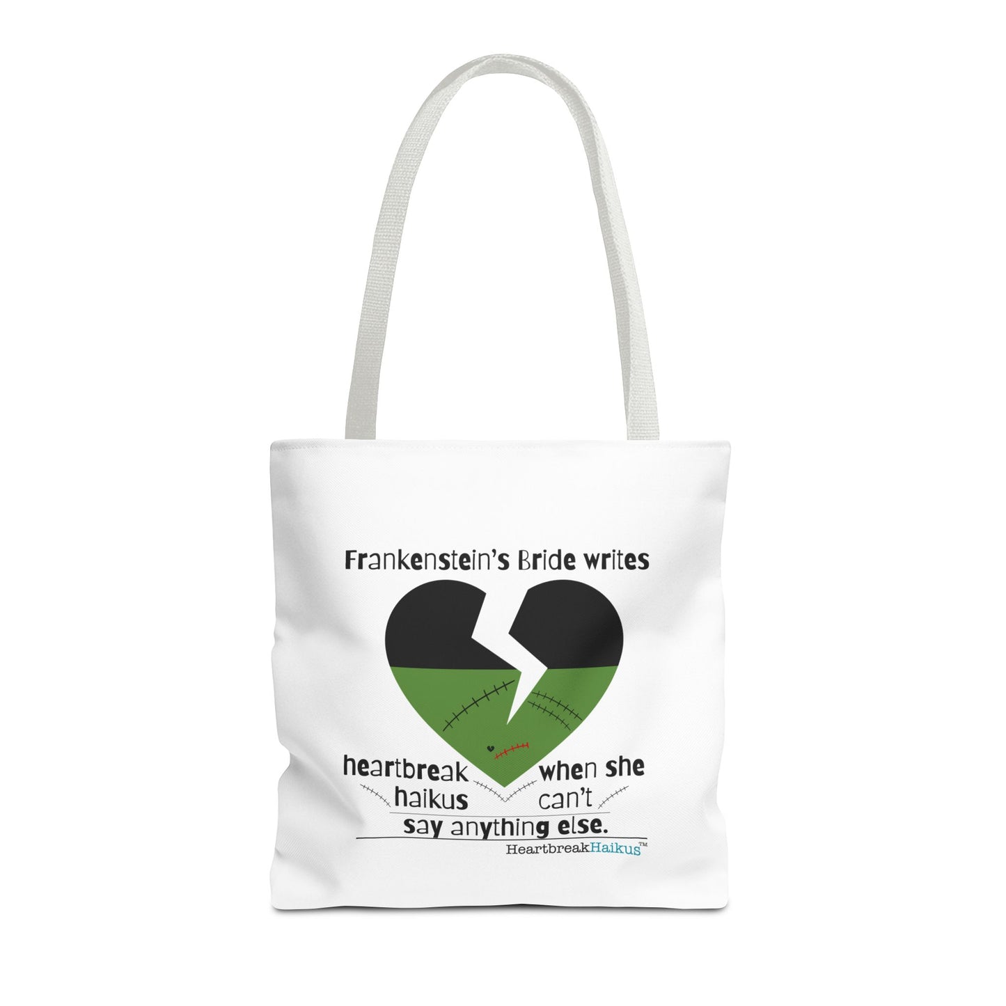 Frankenstein's Bride Writes Heartbreak Haikus - Tote Bag (Dual-sided print in Snow White)