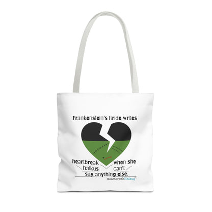 Frankenstein's Bride Writes Heartbreak Haikus - Tote Bag (Dual-sided print in Snow White)