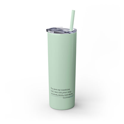 You Were My Sunshine Haiku - Skinny Venti Tumbler with Eco-Friendly, Reusable, Matching Straw, 20oz