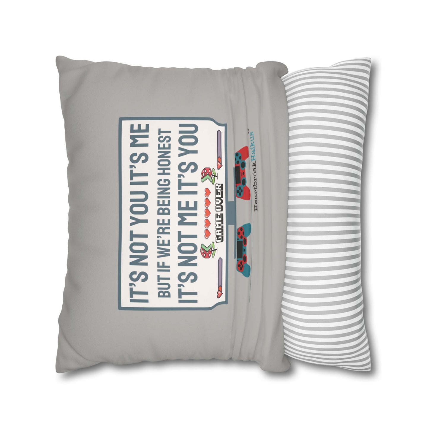 It's Not Me/You Haiku - Faux Suede Square Pillowcase