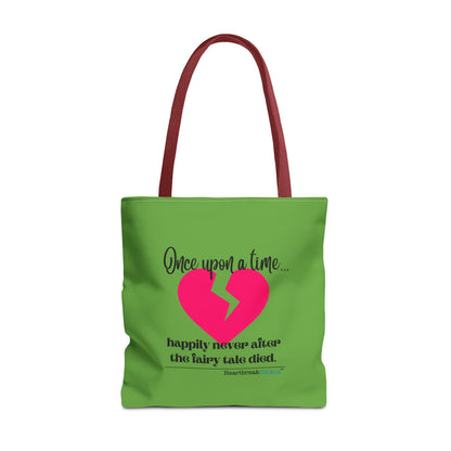 The Fairy Tale Died Haiku - Tote Bag (Dual-sided print in Wicked Green)