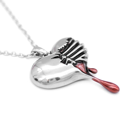 Exposed Bleeding Heart Necklace