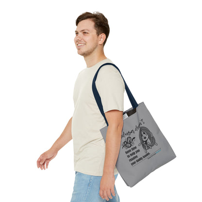 Medusa and Your Daddy Haiku - Tote Bag (Dual-sided print in Stone Grey)
