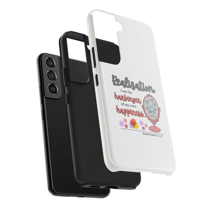 Harbinger of Happiness Tough Phone Cases (white), iPhone 11-16 or Samsung Galaxy S21-S24