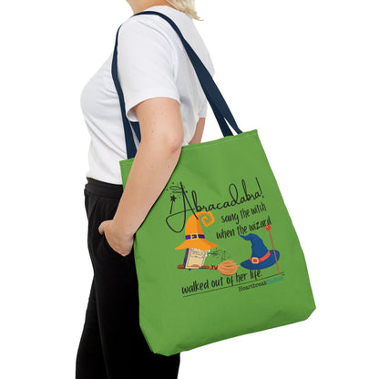 Abracadabra Sang the Witch Haiku - Tote Bag (Dual-sided print in Avocado Green)