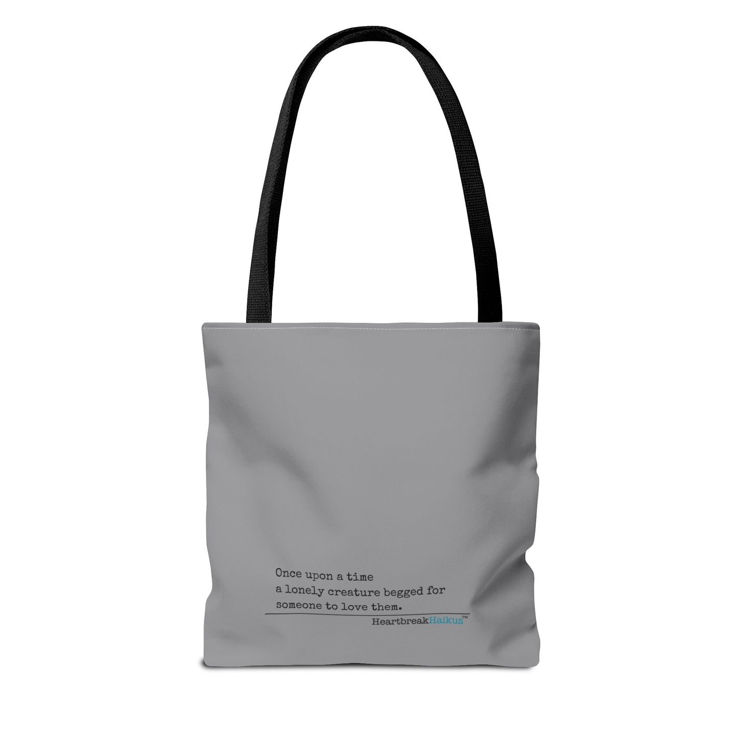A Lonely Creature Begged Frankenstein Haiku - Tote Bag (Dual-sided print in Stone Grey)
