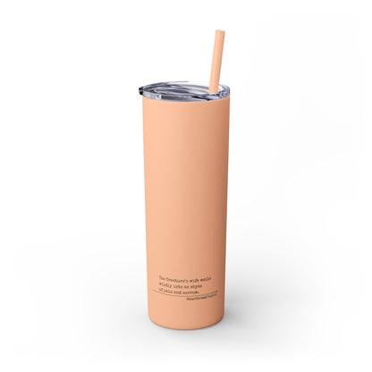 The Creature's Wife Wails Wildly Frankenstein Haiku - Skinny Venti Tumbler with Eco-Friendly, Reusable, Matching Straw, 20oz