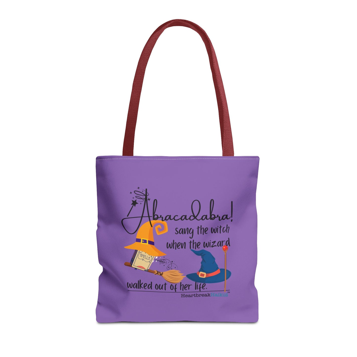Abracadabra Sang the Witch Haiku - Tote Bag (Dual-sided print in Purple Grape)