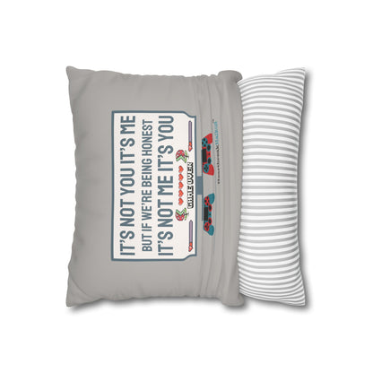 It's Not Me/You Haiku - Faux Suede Square Pillowcase