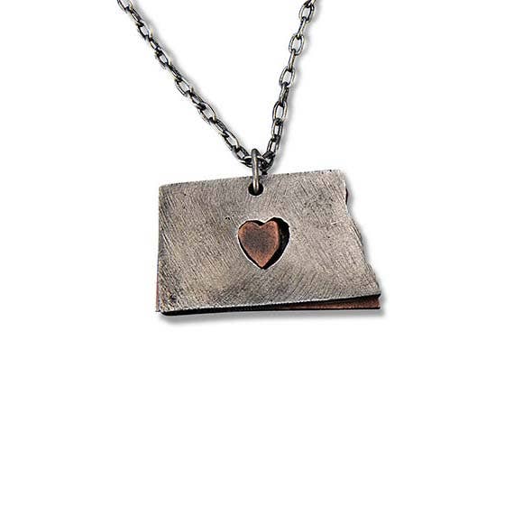 Home State Jewelry - Pewter State Necklace (Arkansas)