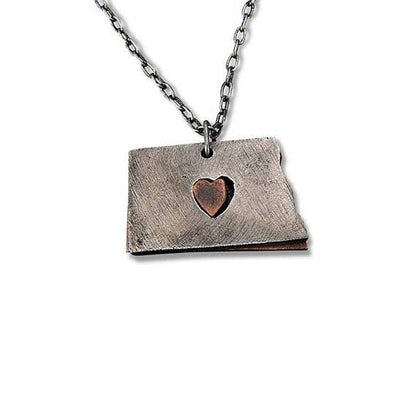 Home State Jewelry - Pewter State Necklace (Arkansas)