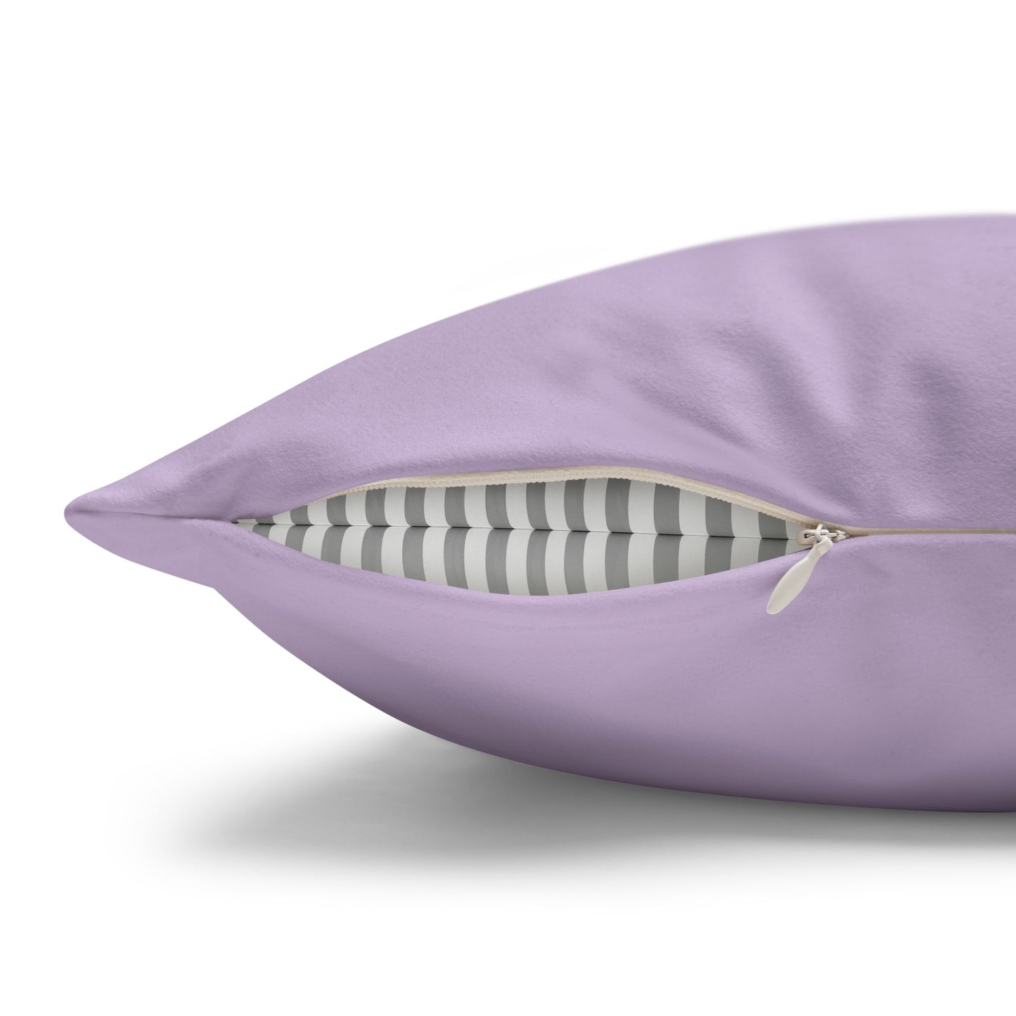 Rainbow Hearts on Lavender - Faux Suede Square Pillowcase (Only Hearts Collection)