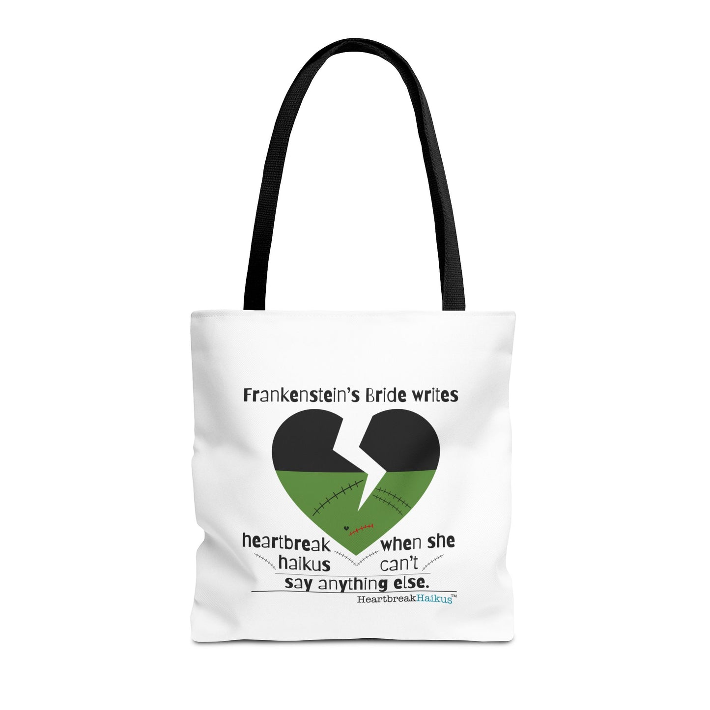 Frankenstein's Bride Writes Heartbreak Haikus - Tote Bag (Dual-sided print in Snow White)