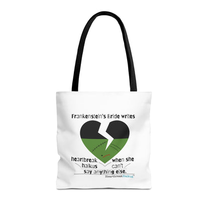 Frankenstein's Bride Writes Heartbreak Haikus - Tote Bag (Dual-sided print in Snow White)
