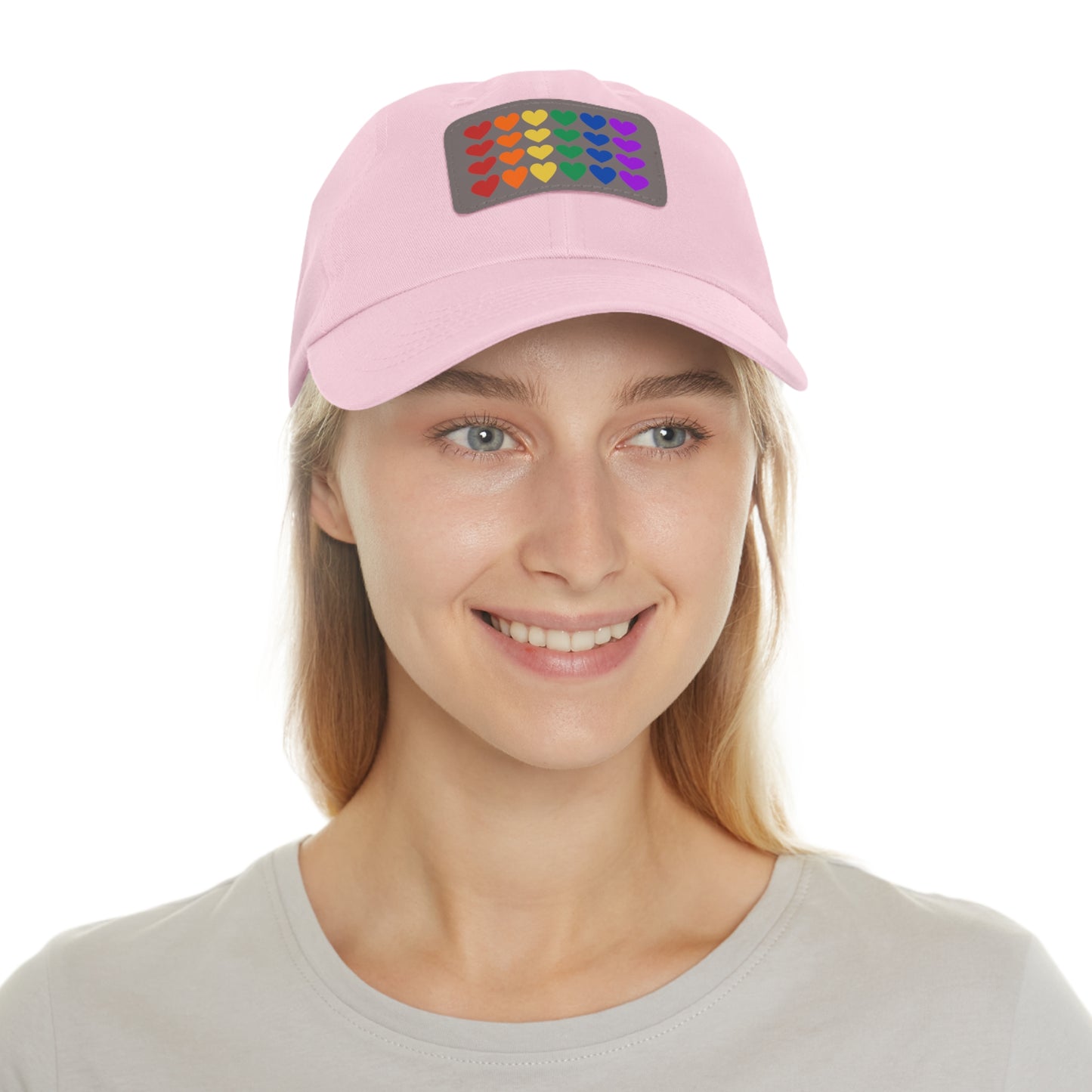 Rainbow Hearts - Adjustable Baseball Cap (4-Rows Design)