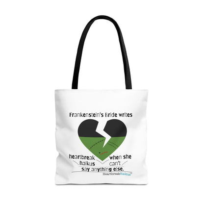 Frankenstein's Bride Writes Heartbreak Haikus - Tote Bag (Dual-sided print in Snow White)