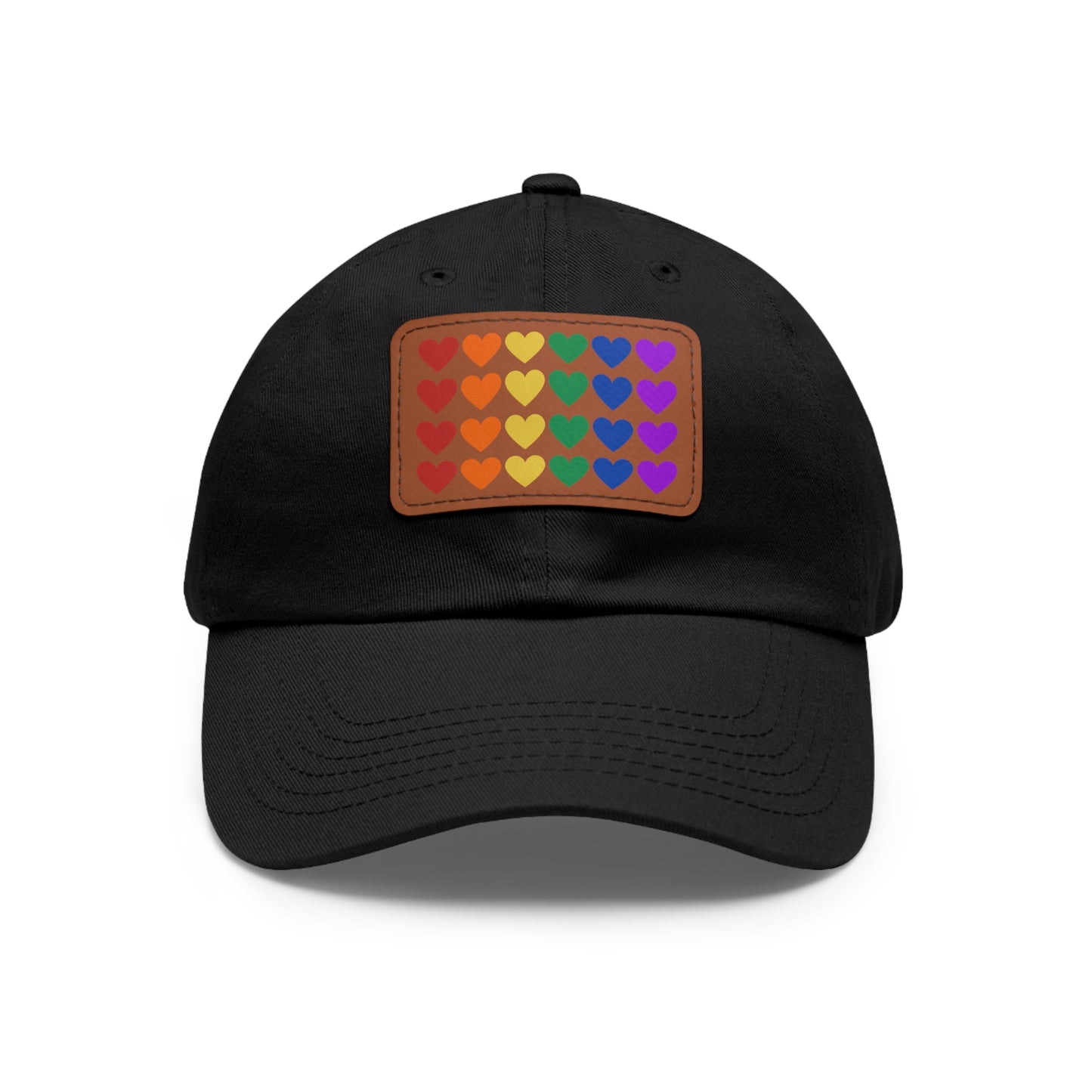 Rainbow Hearts - Adjustable Baseball Cap (4-Rows Design)