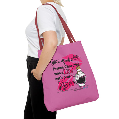 Prince Charming's Poison Kisses Haiku - Tote Bag (Dual-sided print in Candy Pink)