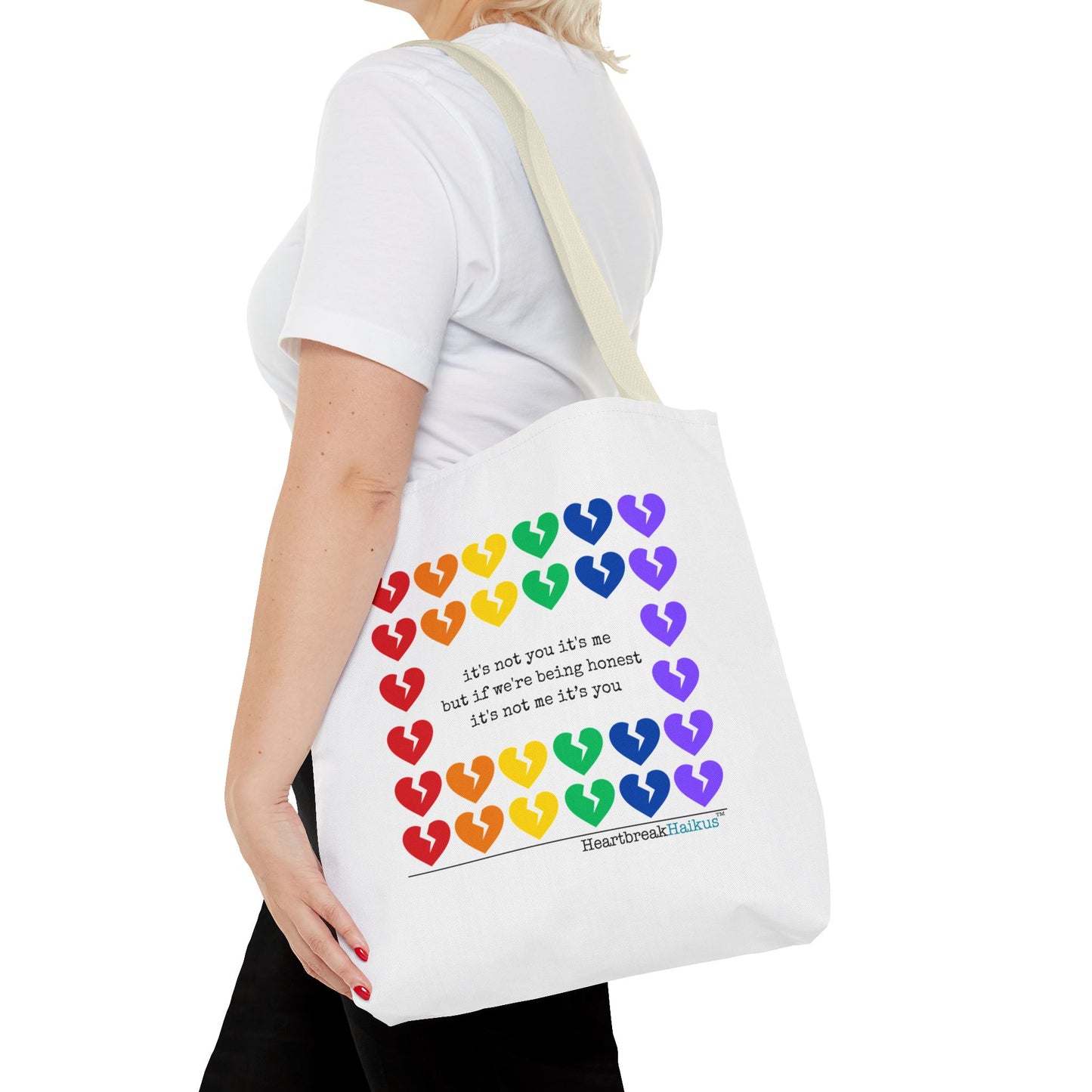 It's Not You/Me Haiku - Tote Bag (Rainbow Hearts Collection)