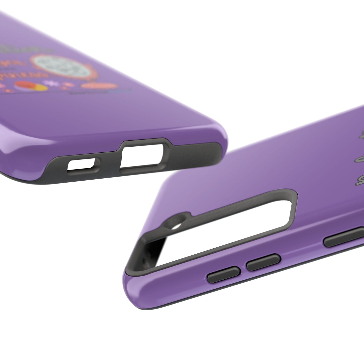 Harbinger of Happiness Tough Phone Cases (purple) available for iPhone 11-16 or Samsung Galaxy S21-S24