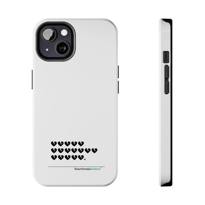 Hieroglyph Heartbreak Haiku Tough Phone Cases (white)