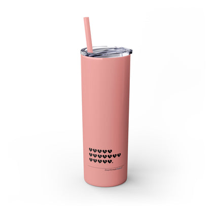 Hieroglyph Heartbreak Haiku - Skinny Tumbler with Eco-Friendly, Reusable, Matching Straw, 20oz