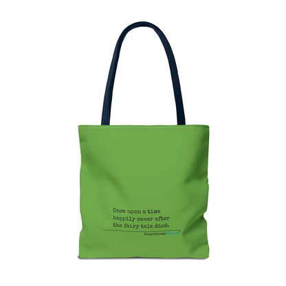 The Fairy Tale Died Haiku - Tote Bag (Dual-sided print in Wicked Green)