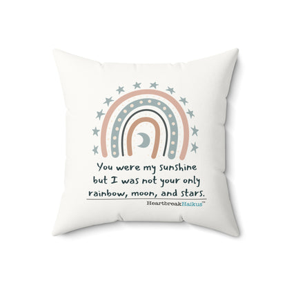 You Were My Sunshine Haiku - Faux Suede Square Pillow (Summer 2025 collection)